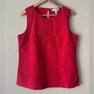St. John Vibrant Red Sleeveless Blouse silk blend 508